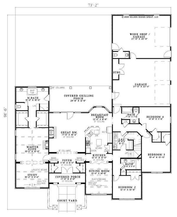 House Plan NDG-1142 Main Floor Plan
