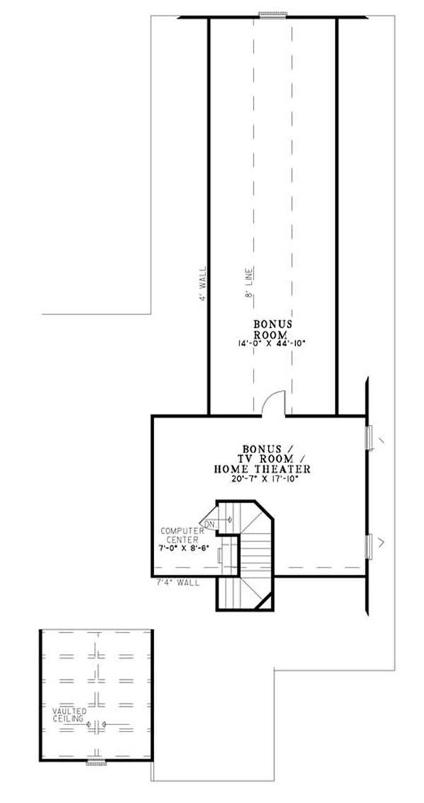 House Plan NDG-1142 Bonus Room Floor Plan