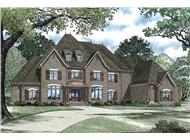 This is the front elevation of these European House Plans.