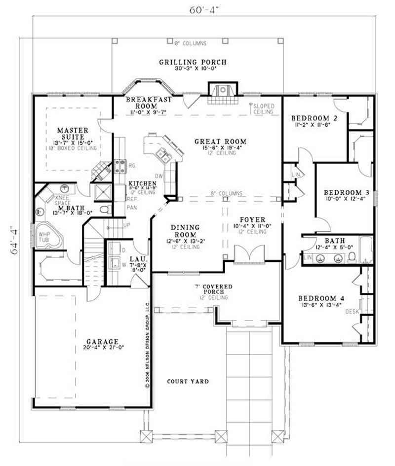 House Plan NDG-1137 Main Floor Plan