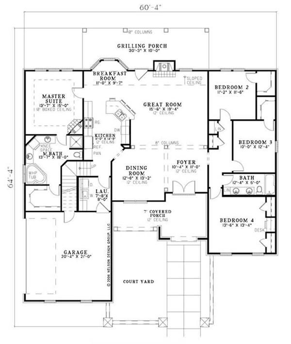 House Plan NDG-1137 Main Floor Plan
