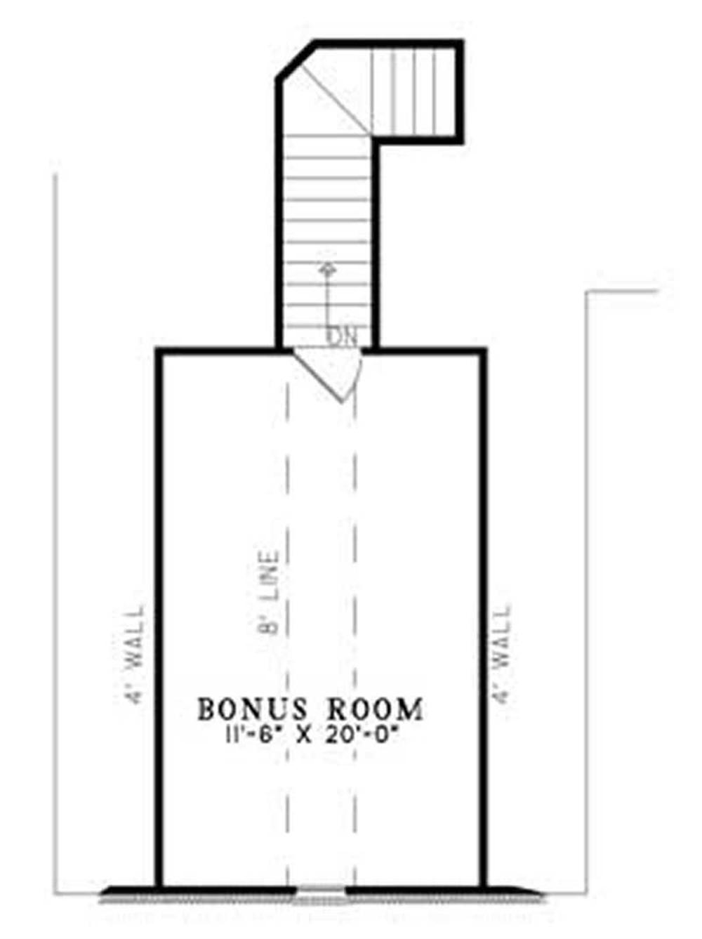 House Plan NDG-1137 Bonus Room Plan