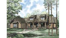 This is the front elevation of these Huge Craftsman Homeplans.