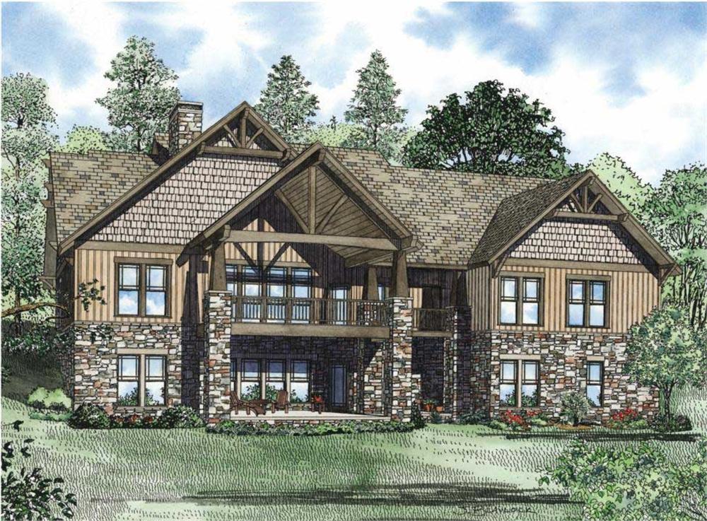 Home Plan Rear Elevation