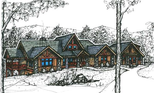 Color Rendering of this house plan