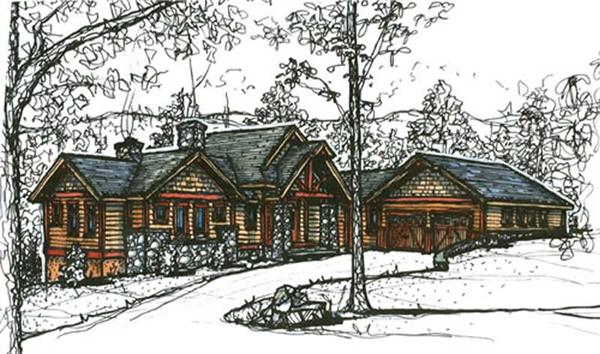 Color Rendering of this house plan