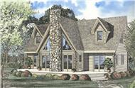 Log Home Plans Front Elevation.