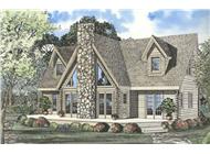 Log Home Plans Front Elevation.