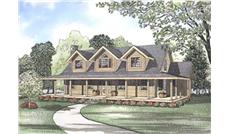 Log Homeplans Color Rendering.