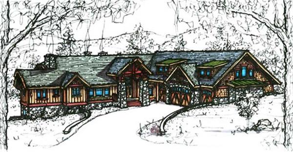 Color Rendering of this house plan