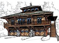 Color Rendering of this house plan
