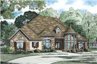 This is an artist's rendering for these Tuscan House Plans.