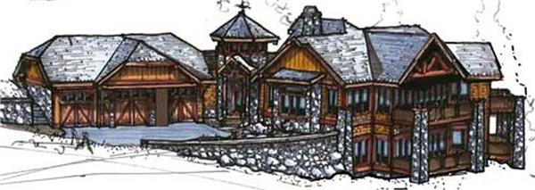 Color Rendering of this house plan