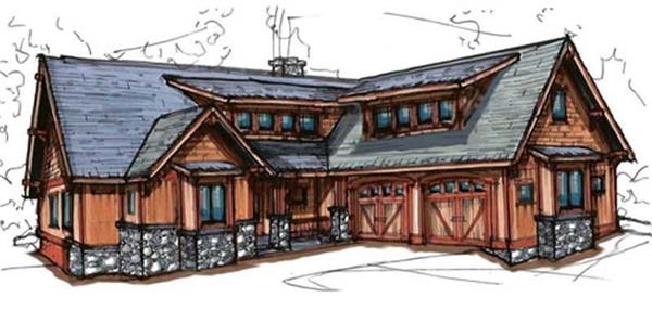Color Rendering of this house plan