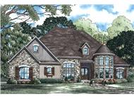 This is the front elevation of these European Home Plans.