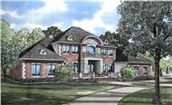 Georgian houseplans NDG-253 color rendering.