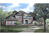 Georgian houseplans NDG-253 color rendering.