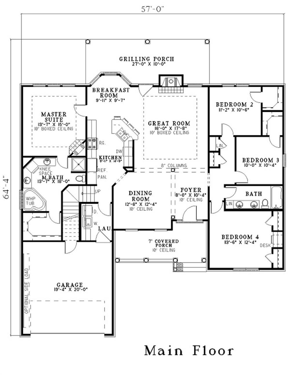 House Floor Plan With Dimensions 153-1440 house plan revised