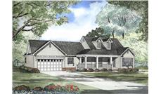 This is a beautiful rendering of these Cape Cod House Plans.