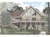 Log Cabins Front Elevation.