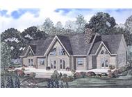 This image shows the Log Cabins style for this set of house plans.