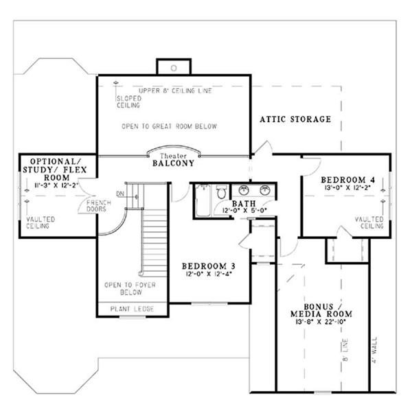 FLOOR PLAN SECOND STORY & Bonus Area