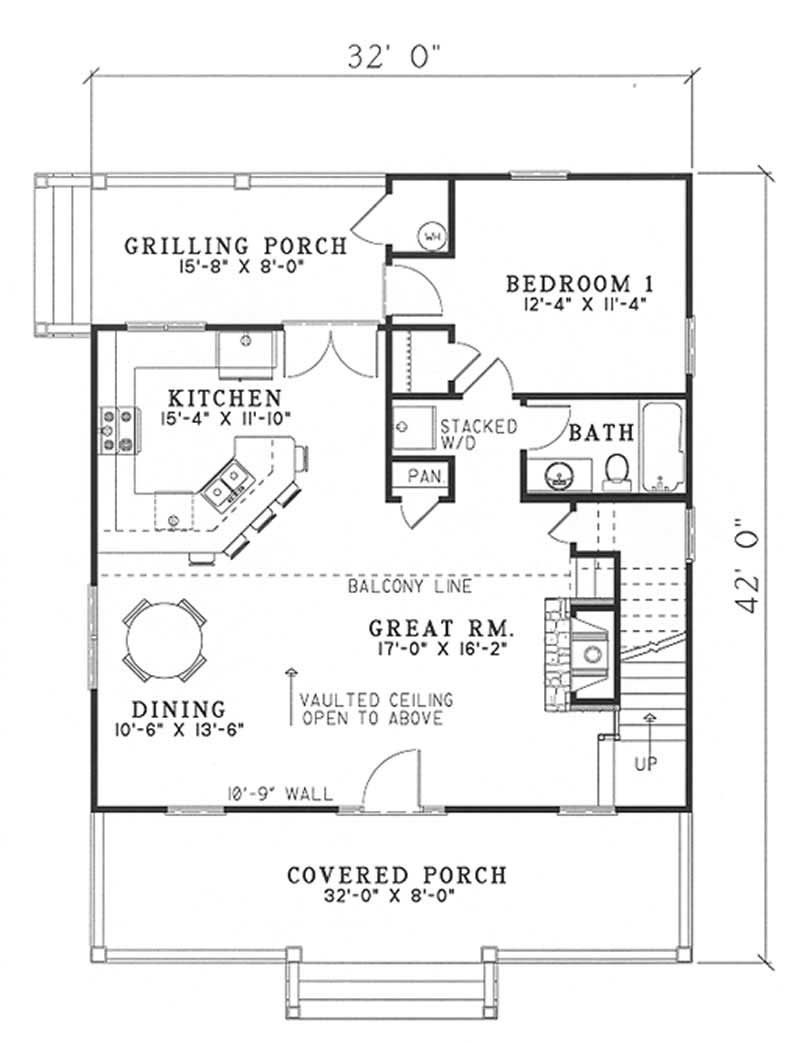 Small Cottage, Country House Plans - Home Design #153-1649 ...