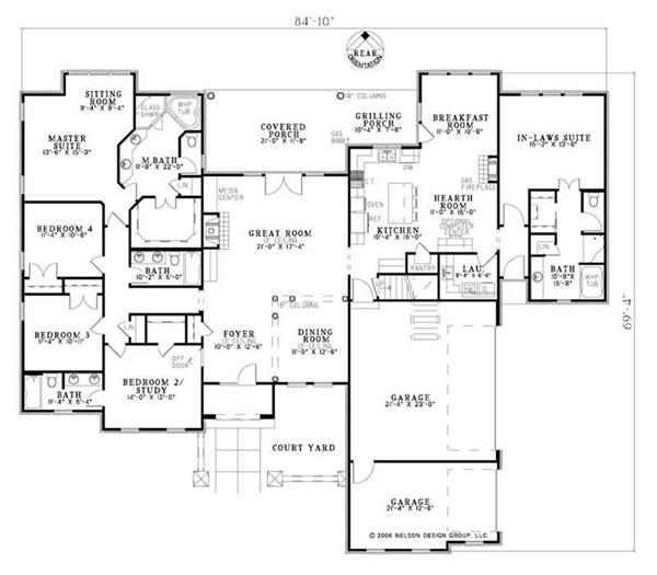 House Plan NDG-1140 Main Floor Plan
