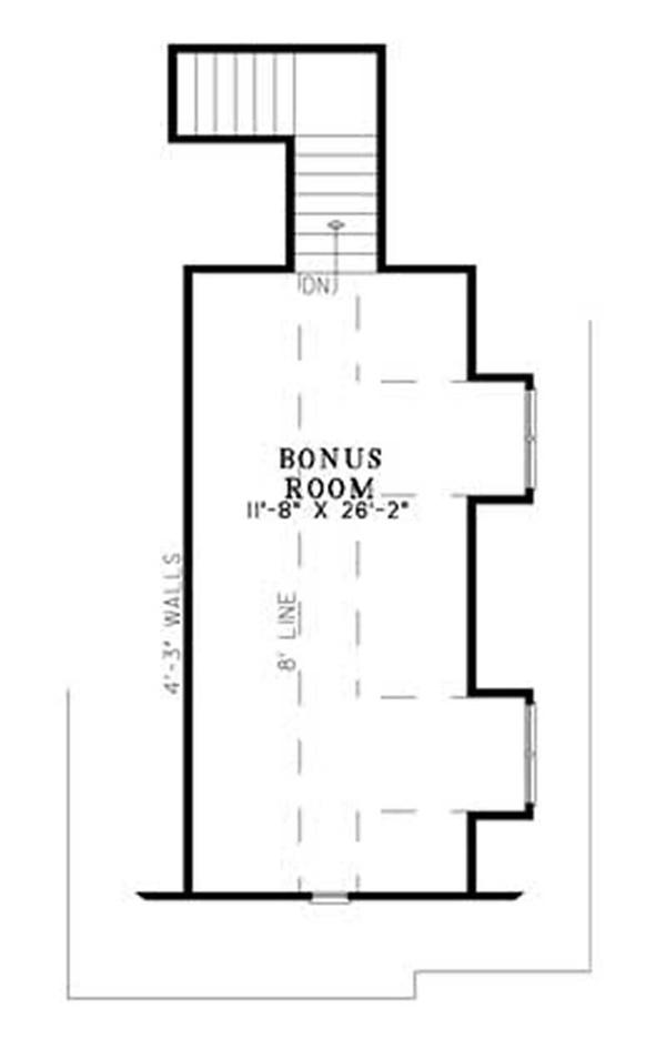 House Plan NDG-1140 Bonus Room Floor Plan