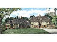 This is a colored rendering of these Luxury Houseplans.