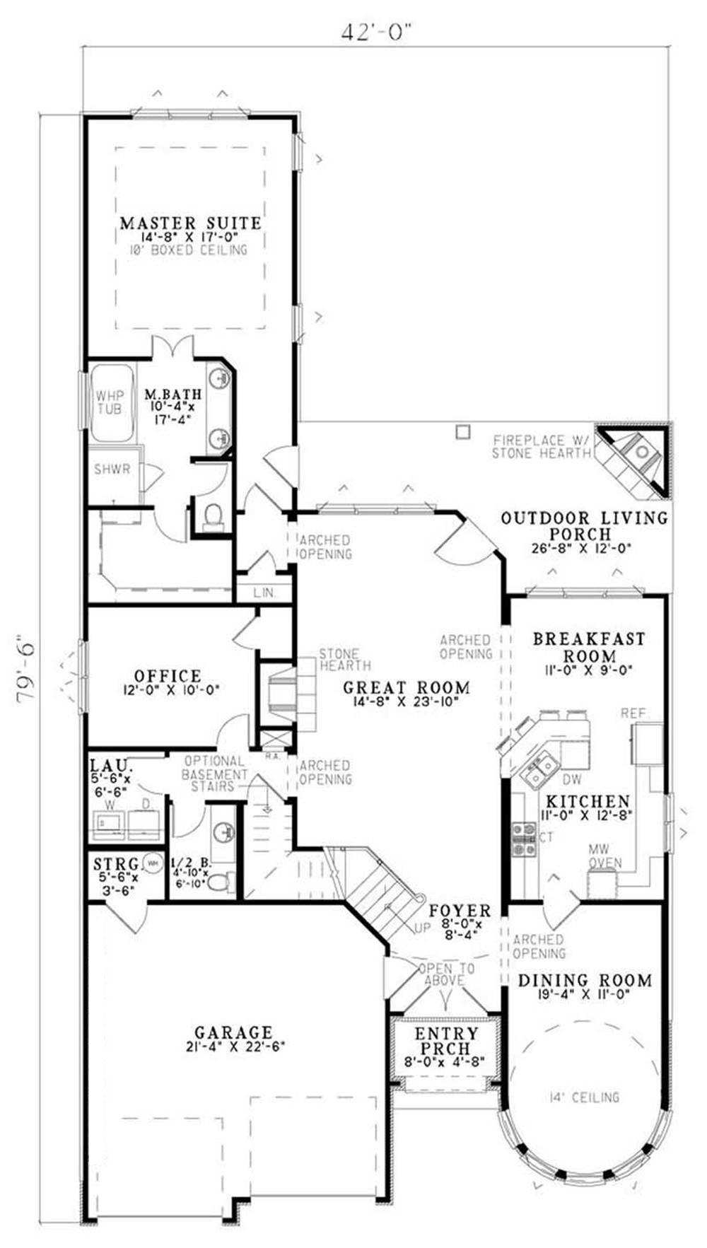 House Plan NDG-1184 First Floor