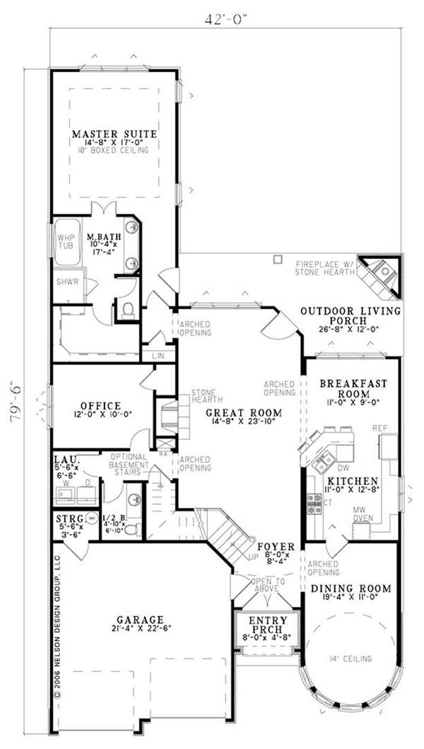 House Plan NDG-1184 First Floor