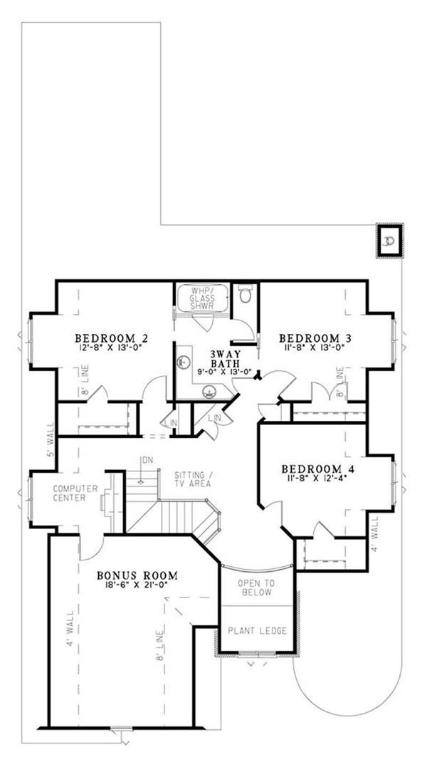 houseplan ndg-1184 Second Floor