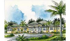 Luxury Home Plans color front elevation.