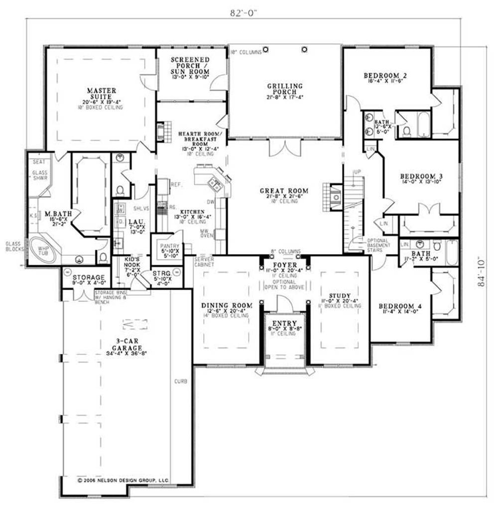 House Plan NDG-1147 Main Floor Plan