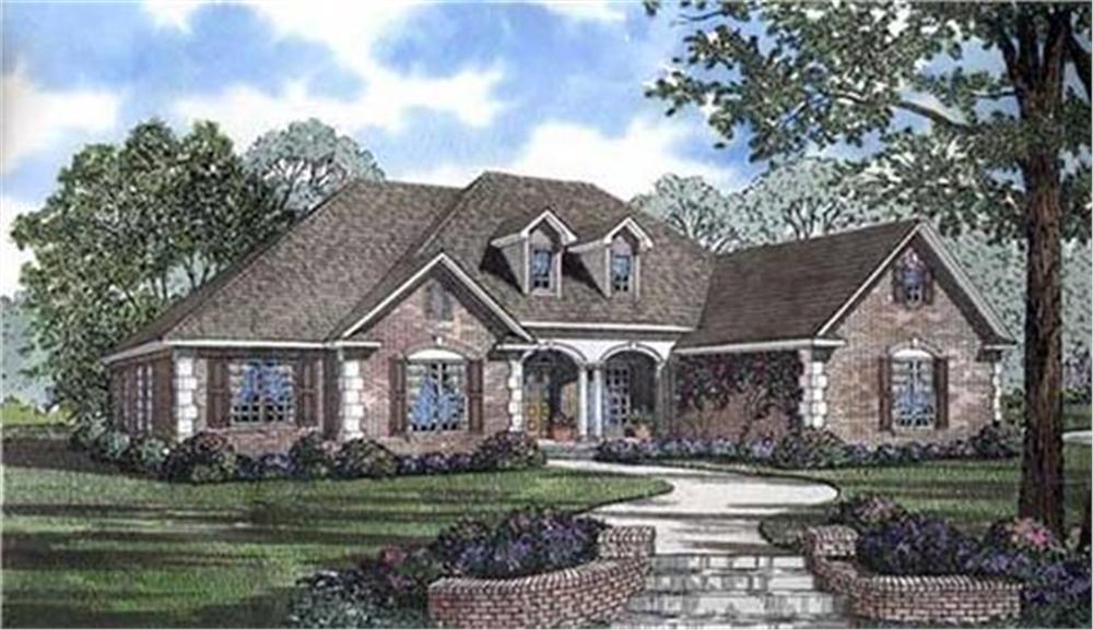 153-1806 house plan front rendering