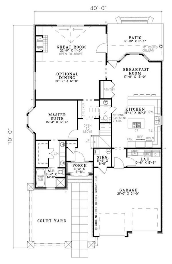 House Plan NDG-1177 Main Floor Plan
