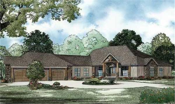 This image is a colored rendering of these Luxury Homeplans.