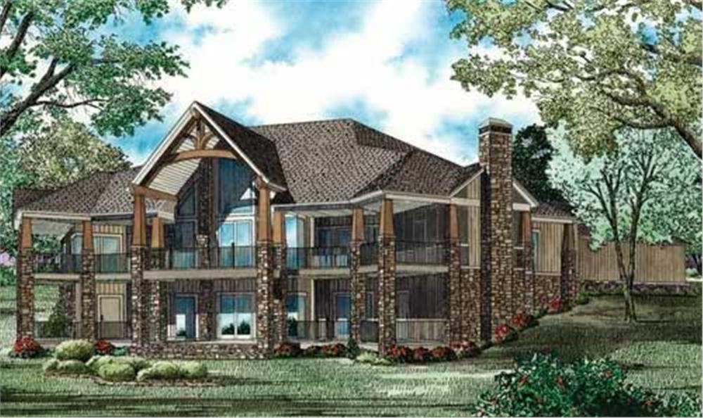 Home Plan Rear Elevation
