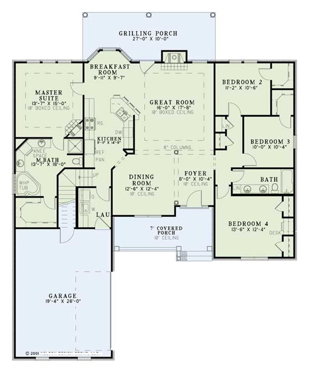 153-1936 house plan first floor