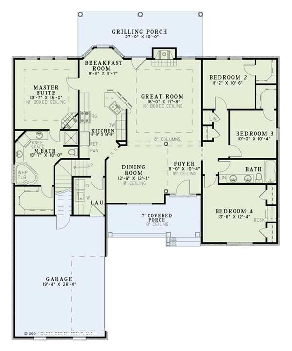 153-1936 house plan first floor