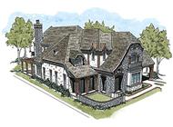 This is an artist's rendering for these French Country House Plans