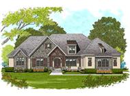 This is an artist's rendering of these Ranch House Plans.