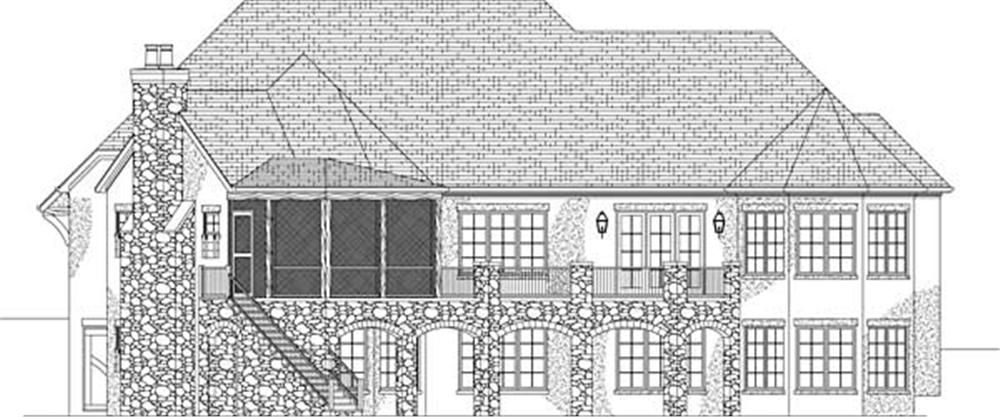 Home Plan Rear Elevation