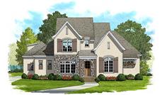 This is the front elevation for these Country Home Plans.