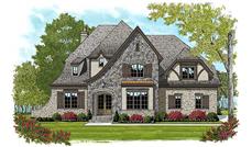 This is an artist's rendering of these Luxury Tudor Home Plans.