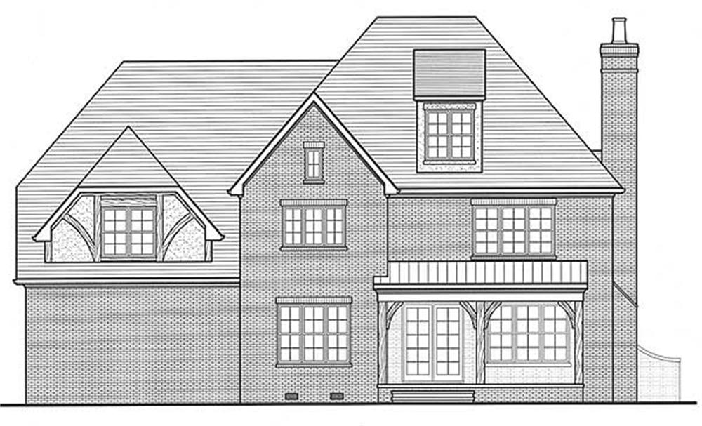 Home Plan Rear Elevation