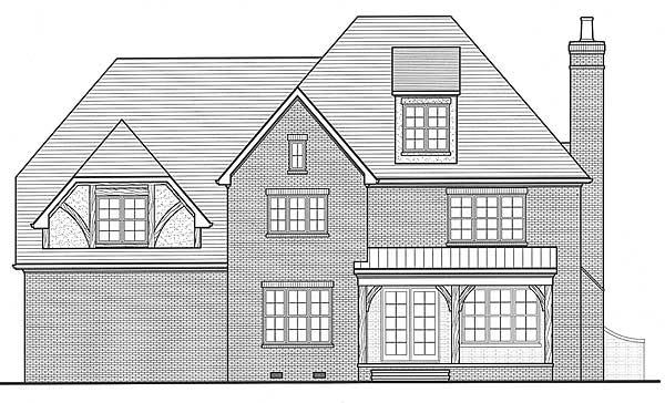 Home Plan Rear Elevation