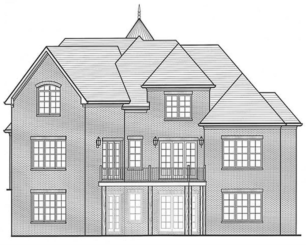 Home Plan Rear Elevation