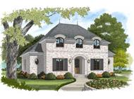 This is the front elevation for these Colonial House Plans.